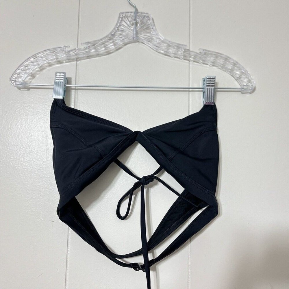 Oakley String Bikini Top Women's Black Padded Triangle Swimsuit - Picture 6 of 6